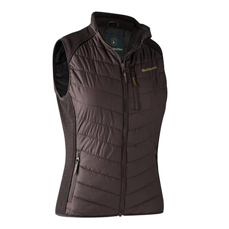 Ærmeløs Dunvest Til Kvinder Deerhunter Lady Caroline Padded With Knit - Blomme