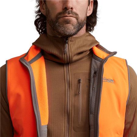 ÆRMELØS FLEECE TIL HERRE SITKA ALPHA - SIGNALORANGE