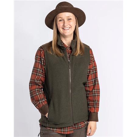 ÆRMELØS FLEECEVEST TIL KVINDER PINEWOOD SMÅLAND FOREST FLEECE W - GRØN