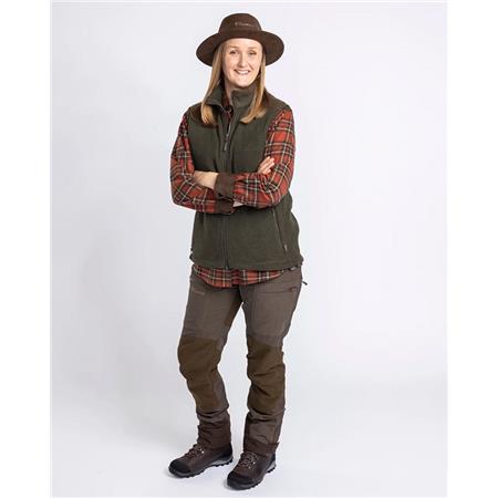 ÆRMELØS FLEECEVEST TIL KVINDER PINEWOOD SMÅLAND FOREST FLEECE W - GRØN
