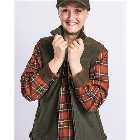 ÆRMELØS FLEECEVEST TIL KVINDER PINEWOOD SMÅLAND FOREST FLEECE W - GRØN