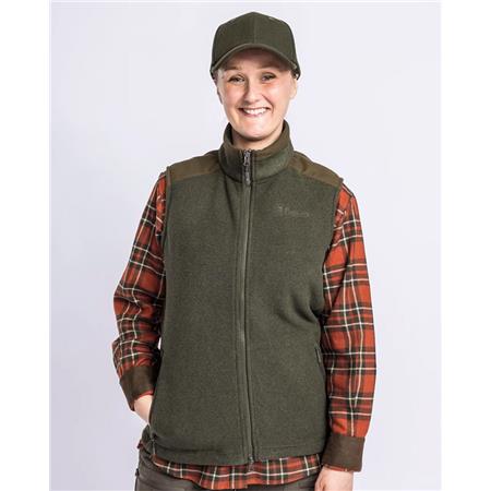 ÆRMELØS FLEECEVEST TIL KVINDER PINEWOOD SMÅLAND FOREST FLEECE W - GRØN