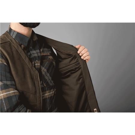 ÆRMELØS HERREVEST HARKILA PRO HUNTER LEATHER - GRØN