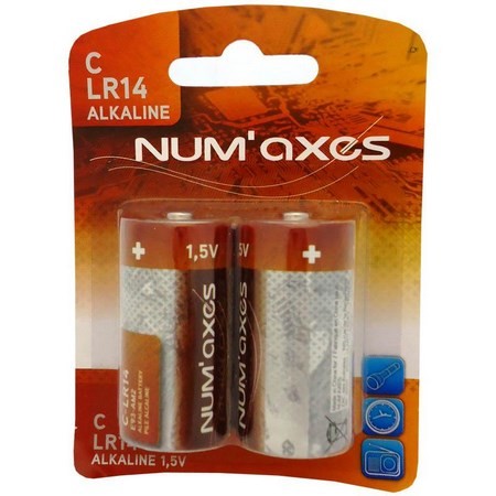 Alkaliske Batterier Numaxes 1,5V C Lr14 - Pakke Med 2