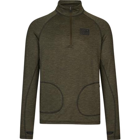 Ανδρικά Εσώρουχα Seeland Peak Half Zip - Πευκοπράσινο Μέλανζ