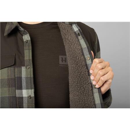 ΑΝΔΡΙΚΌ ΜΠΟΥΦΆΝ HARKILA ASMUND INSULATED WOOL SHIRT - ΠΡΆΣΙΝΟ/PHANTOM