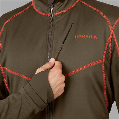 ΑΝΔΡΙΚΌ ΦΛΙΣ HARKILA SCANDINAVIAN FLEECE - ΠΡΆΣΙΝΟ/ΚΑΦΈ