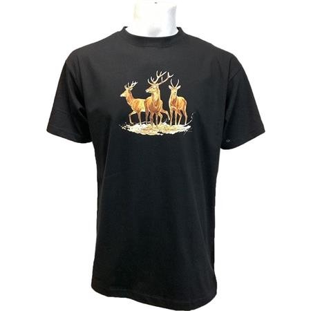 Ανδρικό Κοντομάνικο T-Shirt Bartavel Ελάφια - Μαύρο