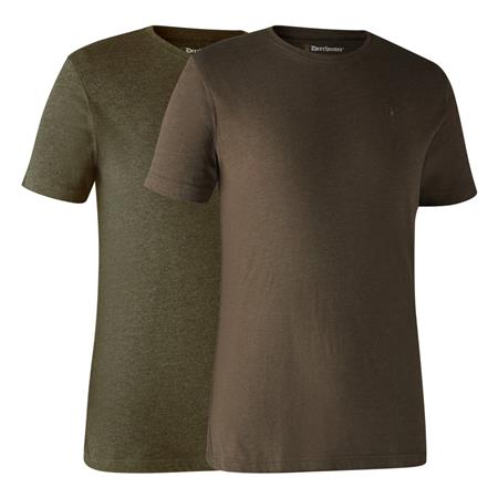 Ανδρικό Κοντομάνικο T-Shirt Deerhunter Basique - Πράσινο/Καφέ - Paketo 2