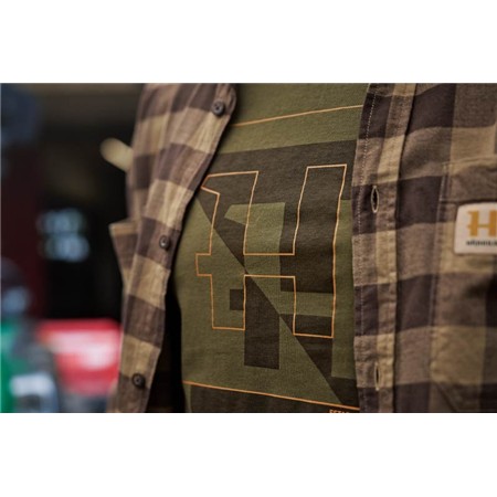 ΑΝΔΡΙΚΌ ΚΟΝΤΟΜΆΝΙΚΟ T-SHIRT HARKILA H-LOGO S/S - ΣΚΟΎΡΟ ΛΑΔΊ