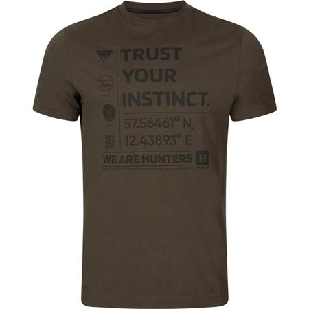 Ανδρικό Κοντομάνικο T-Shirt Harkila Instinct S/S - Καφέ