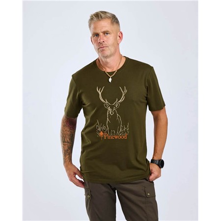 ΑΝΔΡΙΚΌ ΚΟΝΤΟΜΆΝΙΚΟ T-SHIRT PINEWOOD RED DEER - ΠΡΆΣΙΝΟ