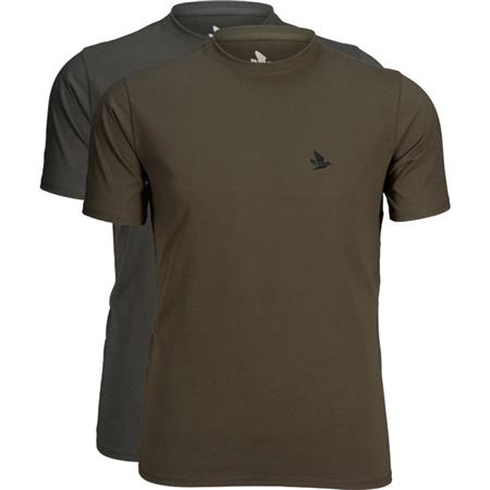 Ανδρικό Κοντομάνικο T-Shirt Seeland Outdoor 2-Pack - Χακί - Paketo 2