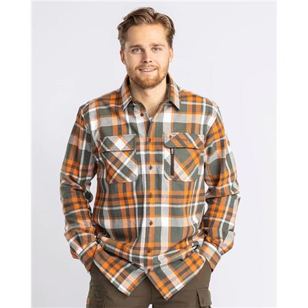 ΑΝΔΡΙΚΌ ΜΑΚΡΥΜΆΝΙΚΟ ΠΟΥΚΆΜΙΣΟ PINEWOOD LAPPLAND ROUGH FLANNEL - ΠΡΆΣΙΝΟ/ΠΟΡΤΟΚΑΛΊ