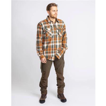 ΑΝΔΡΙΚΌ ΜΑΚΡΥΜΆΝΙΚΟ ΠΟΥΚΆΜΙΣΟ PINEWOOD LAPPLAND ROUGH FLANNEL - ΠΡΆΣΙΝΟ/ΠΟΡΤΟΚΑΛΊ