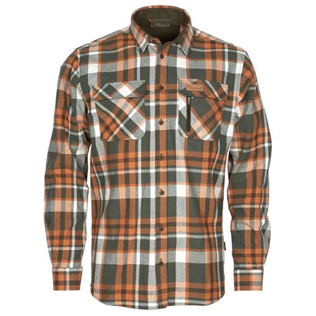 Ανδρικό Μακρυμάνικο Πουκάμισο Pinewood Lappland Rough Flannel - Πράσινο/Πορτοκαλί