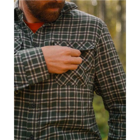 ΑΝΔΡΙΚΌ ΠΟΥΚΆΜΙΣΟ ΜΕ ΜΑΚΡΙΆ ΜΑΝΊΚΙΑ PINEWOOD LAPPLAND WOOL - ΠΡΆΣΙΝΟ/ΧΑΚΊ
