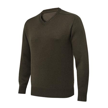 Ανδρικό Πουλόβερ Beretta Kent V-Neck Tech Sweater - Πράσινο/Καφέ