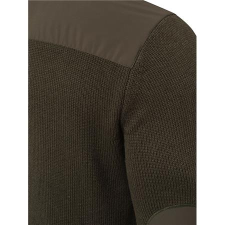 ΑΝΔΡΙΚΌ ΠΟΥΛΌΒΕΡ BERETTA WILTON CREW NECK TECH SWEATER - ΠΡΆΣΙΝΟ/ΚΑΦΈ