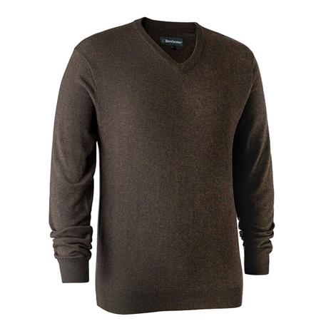Ανδρικό Πουλόβερ Deerhunter Kingston With V-Neck - Καφέ