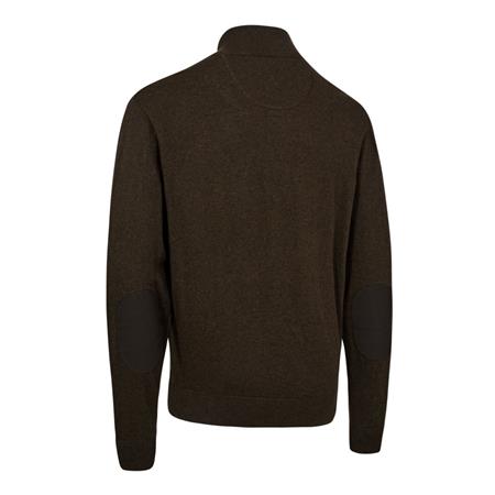 ΑΝΔΡΙΚΌ ΠΟΥΛΌΒΕΡ DEERHUNTER TRICOT HARRINGTON ½-ZIP - ΚΑΦΈ ΜΕΛΑΝΖΈ