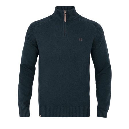 Ανδρικό Πουλόβερ Harkila Vincent Merino Half Zip - Σκούρο Ναυτικό Μπλε