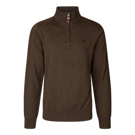 Ανδρικό Πουλόβερ Seeland Pine Half Zip - Σκούρο Καφέ