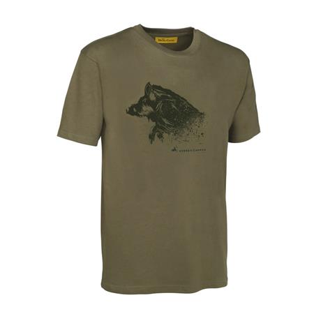 Ανδρικό T-Shirt Ligne Verney-Carron Imprime - Αγριόχοιροσ/Χακί