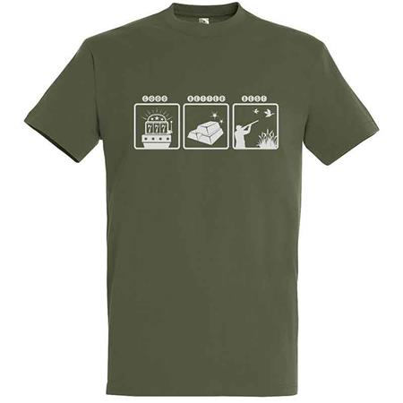 Ανδρικό T-Shirt Με Κοντά Μανίκια Bartavel Good Better Best - Χακί