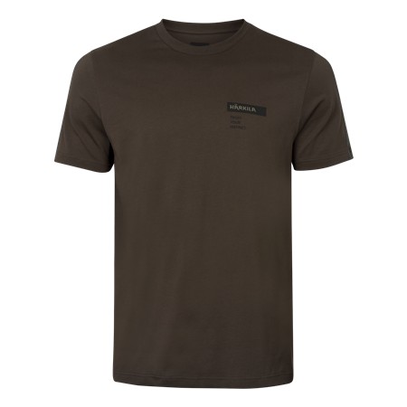 Ανδρικό T-Shirt Με Κοντά Μανίκια Harkila Logo Brand S/S - Σκούρο Καφέ