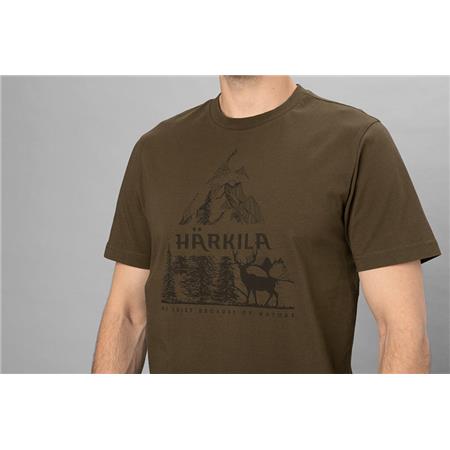 ΑΝΔΡΙΚΌ T-SHIRT ΜΕ ΚΟΝΤΆ ΜΑΝΊΚΙΑ HARKILA NATURE S/S - ΑΝΘΡΑΚΊ