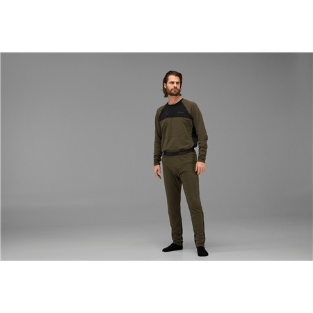 ΑΝΔΡΙΚΌ ΘΕΡΜΑΙΝΌΜΕΝΟ ΜΑΚΡΥΜΆΝΙΚΟ T-SHIRT HARKILA HEAT USB-C - WILLOW GREEN/ΜΑΎΡΟ