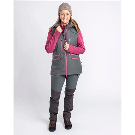 ÄRMLÖS DAMVÄST PINEWOOD DOG SPORTS WINDBLOCKER W - GRÅ