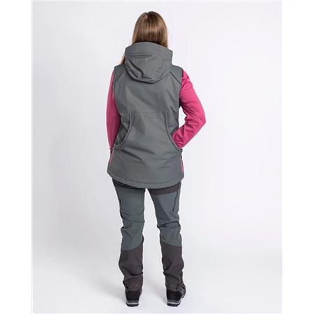 ÄRMLÖS DAMVÄST PINEWOOD DOG SPORTS WINDBLOCKER W - GRÅ