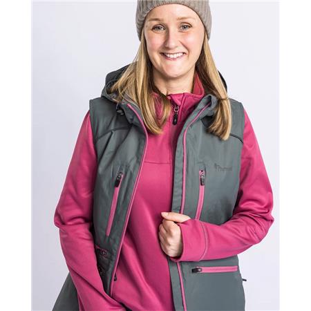 ÄRMLÖS DAMVÄST PINEWOOD DOG SPORTS WINDBLOCKER W - GRÅ