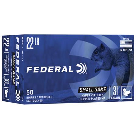 Balle 22Lr Federal Hp Game Shok Cuivree - Calibre 22Lr