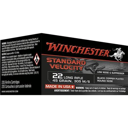 Balle 22Lr Winchester Standard Velocity - Calibre 22Lr