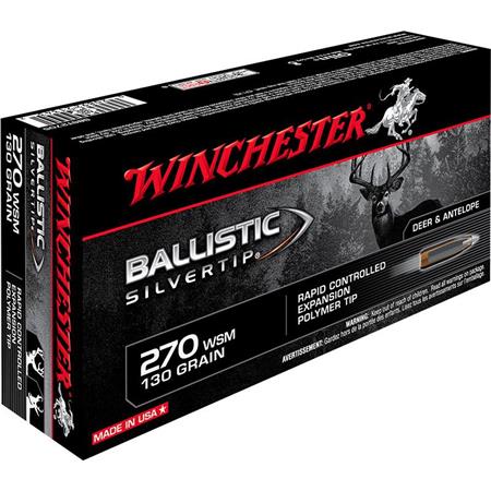 Balle De Chasse Winchester Ballistic Silvertip - 130Gr - Calibre 270 Wsm
