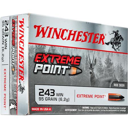 Balle De Chasse Winchester Extreme Point Lead Free - 85Gr - Calibre 243 Win