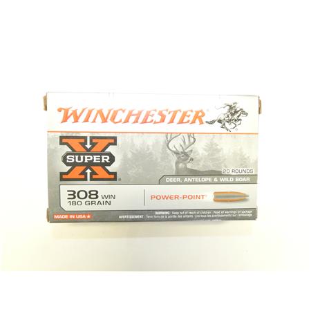 Balle De Chasse Winchester Power Point - 180Gr - Calibre 308 Win - Cx3086