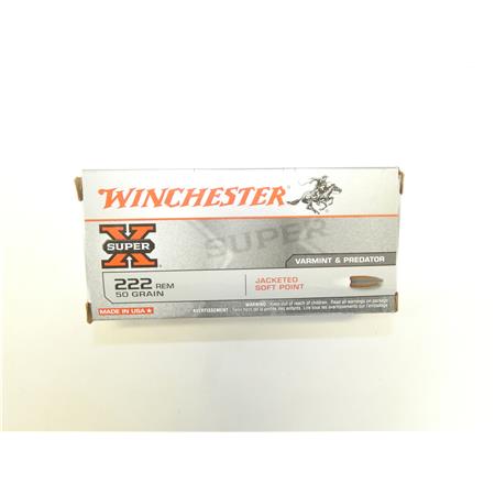 Balle De Chasse Winchester Power Point - 50Gr - Calibre 222 Rem - Cx222r