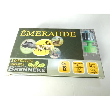 Balle De Fusil Tunet Brenneke Emeraude - 34G - Calibre 12 - 101N180bbr