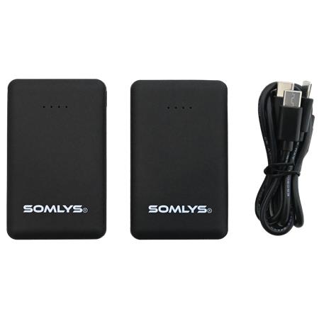 Batterien Somlys 5V 3450Mah Mit Kabel Für Socken Und Fingerlose Handschuhe - 2Er Pack