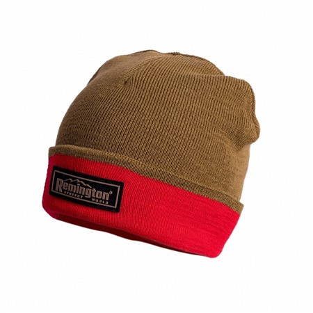 BEANIE REMINGTON TIGHT KNIT - BROWN/ORANGE