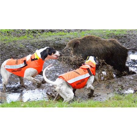 BESCHERMVEST CANIHUNT DOG ARMOR PROTECT LIGHT ORANJE