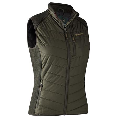 Bezrękawnik Puchowy Damski Deerhunter Lady Caroline Padded With Knit - Khaki