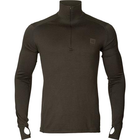 Bielizna Męska Harkila Base All Season Half Zip T-Shirt Col Roulé - Brązowy