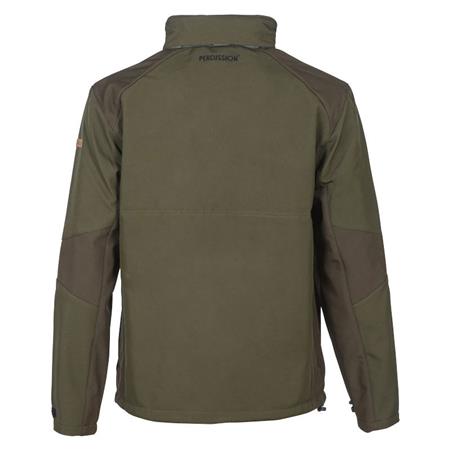 BLOUSON SOFTSHELL HOMME PERCUSSION - VERT/MARRON