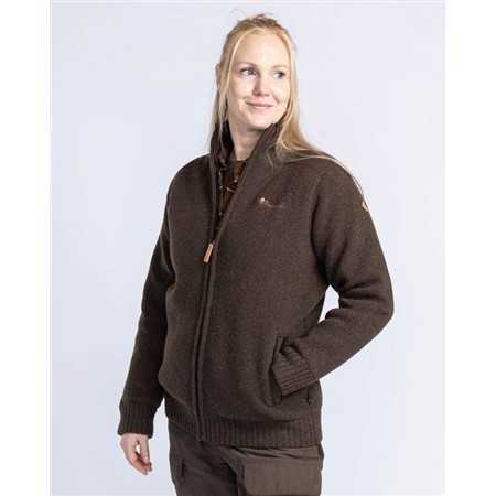 BLUZA DAMSKA PINEWOOD HURRICANE FULL ZIP - BRĄZOWY