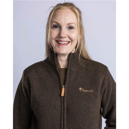 BLUZA DAMSKA PINEWOOD HURRICANE FULL ZIP - BRĄZOWY